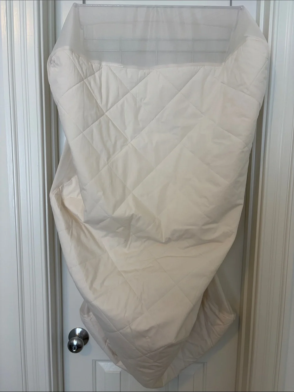Plush Quilted waterproof crib Mattress Pad - Cream